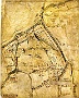 Il quadrante sudoccidentale di Padova (il nord è in basso) in un disegno del 1568.La mappa venne realizzata durante i lavori di scavo delle fosse esterne